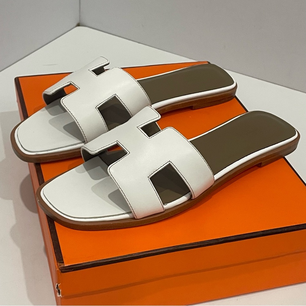 Hermes White Women’s Sandals